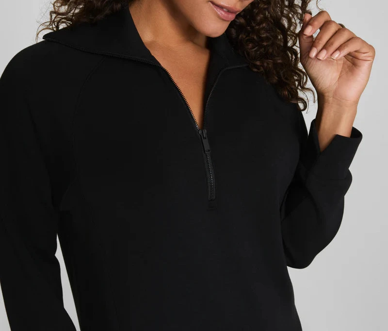 Spanx Air Essentials Half Zip Dress in Black
