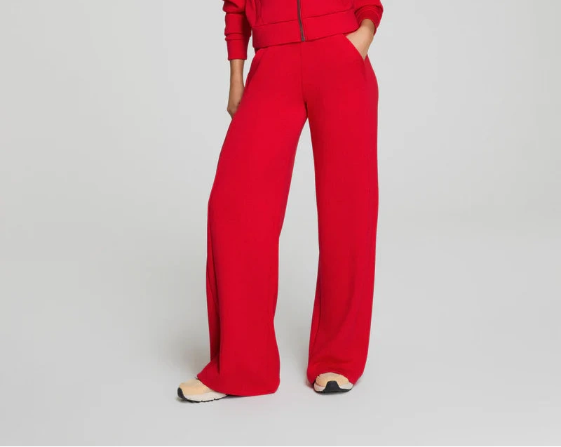 Spanx Air Essentials Track Pant in Red