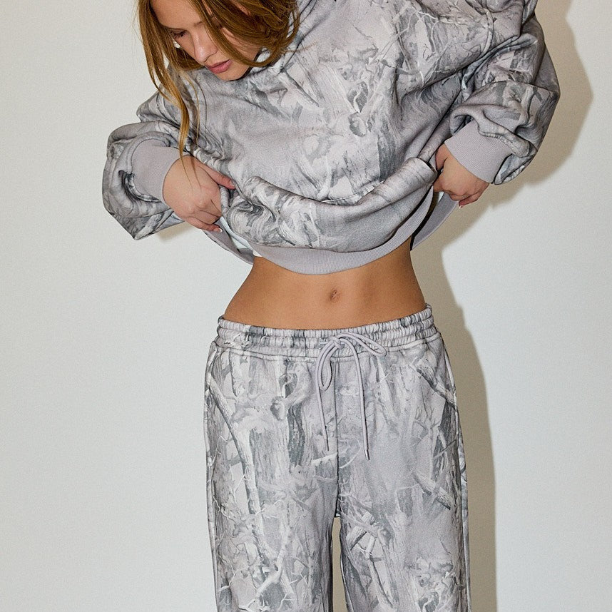 Camo Hoodie in Grey Camo