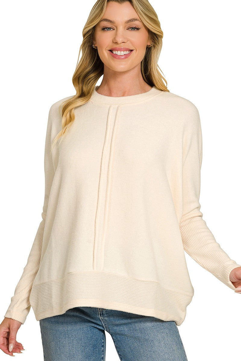 Hacci Oversized Sweater in Beige