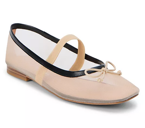 Matisse Footwear Bronx Mesh Flat in Natural/Black