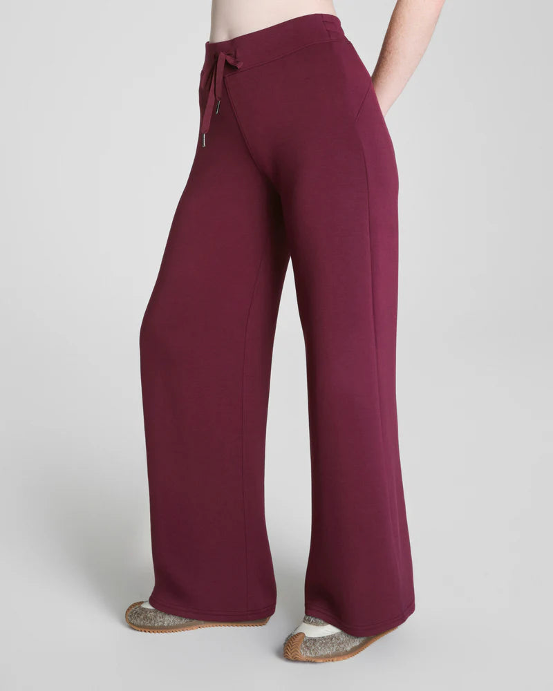 Spanx Air Essentials Wide Leg Pant in Plum Berry