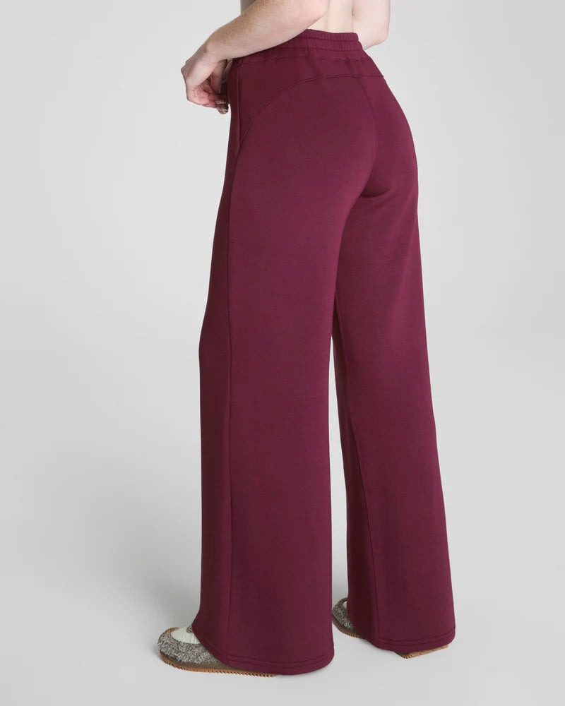 Spanx Air Essentials Wide Leg Pant in Plum Berry