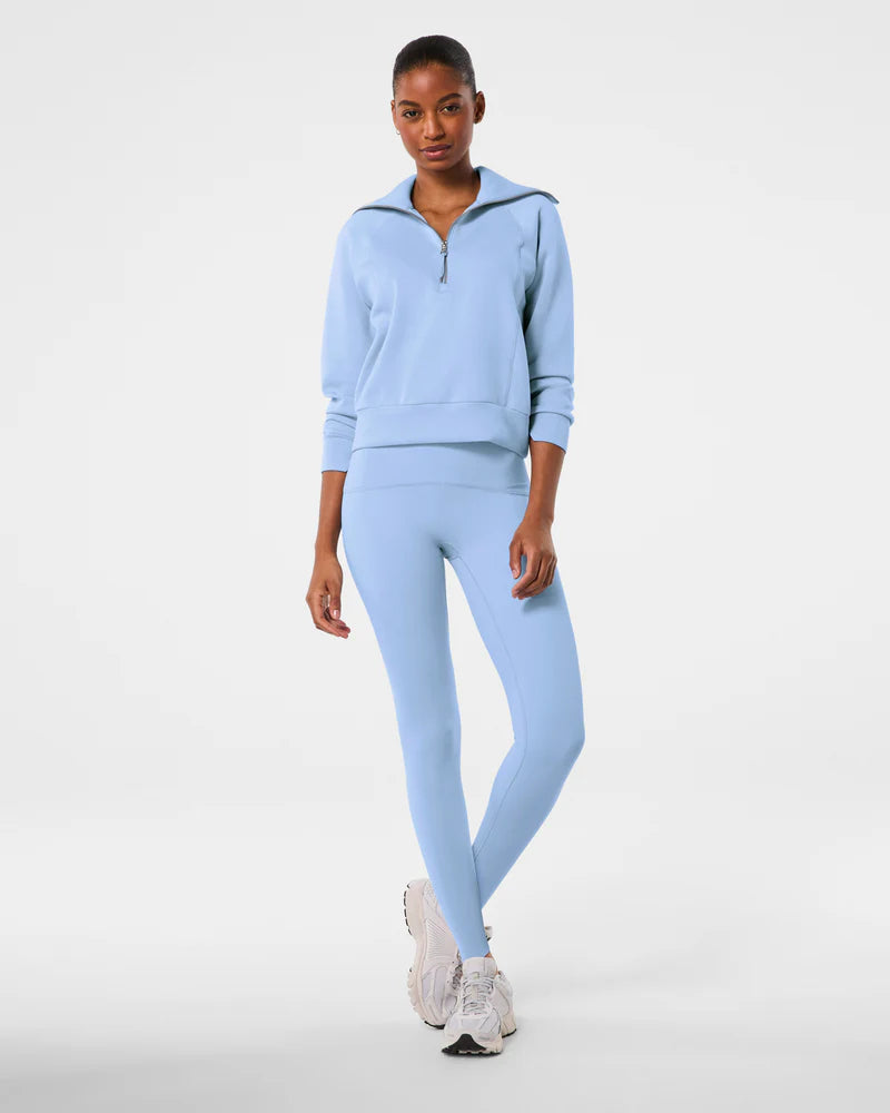 Spanx Air Essentials Half Zip Pullover in Hydrangea