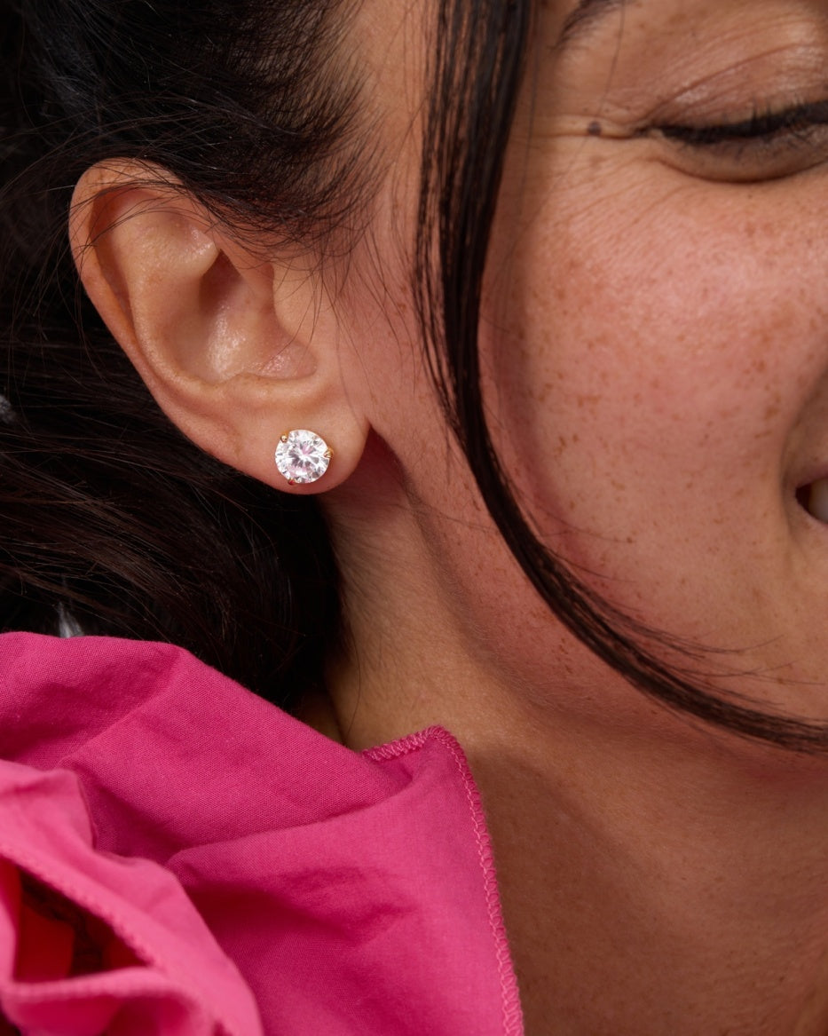 Melinda Maria Not Your Basic Studs in Gold