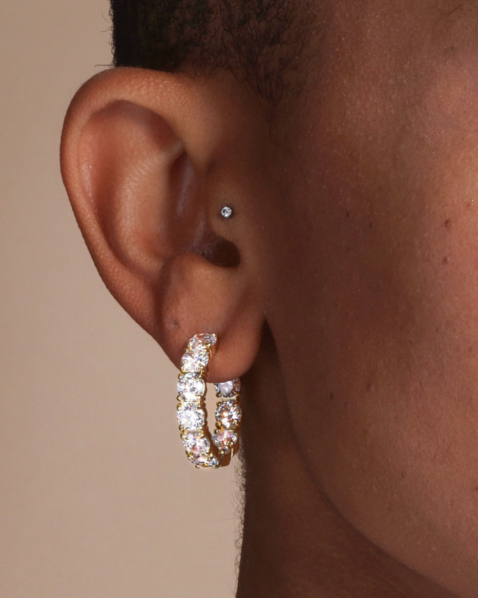 Melinda Maria Oh She Fancy Hoops in Gold