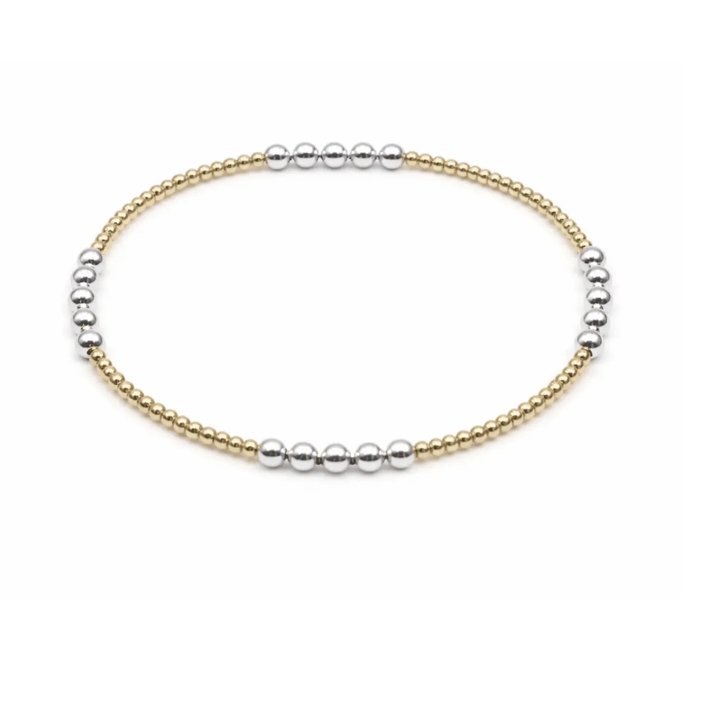 Erin Gray The Hamptons Mixed Metal 2x3 Beaded Bracelet