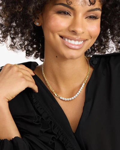 Melinda Maria Baby Julian REALLY Loves Diamonds Necklace in Gold