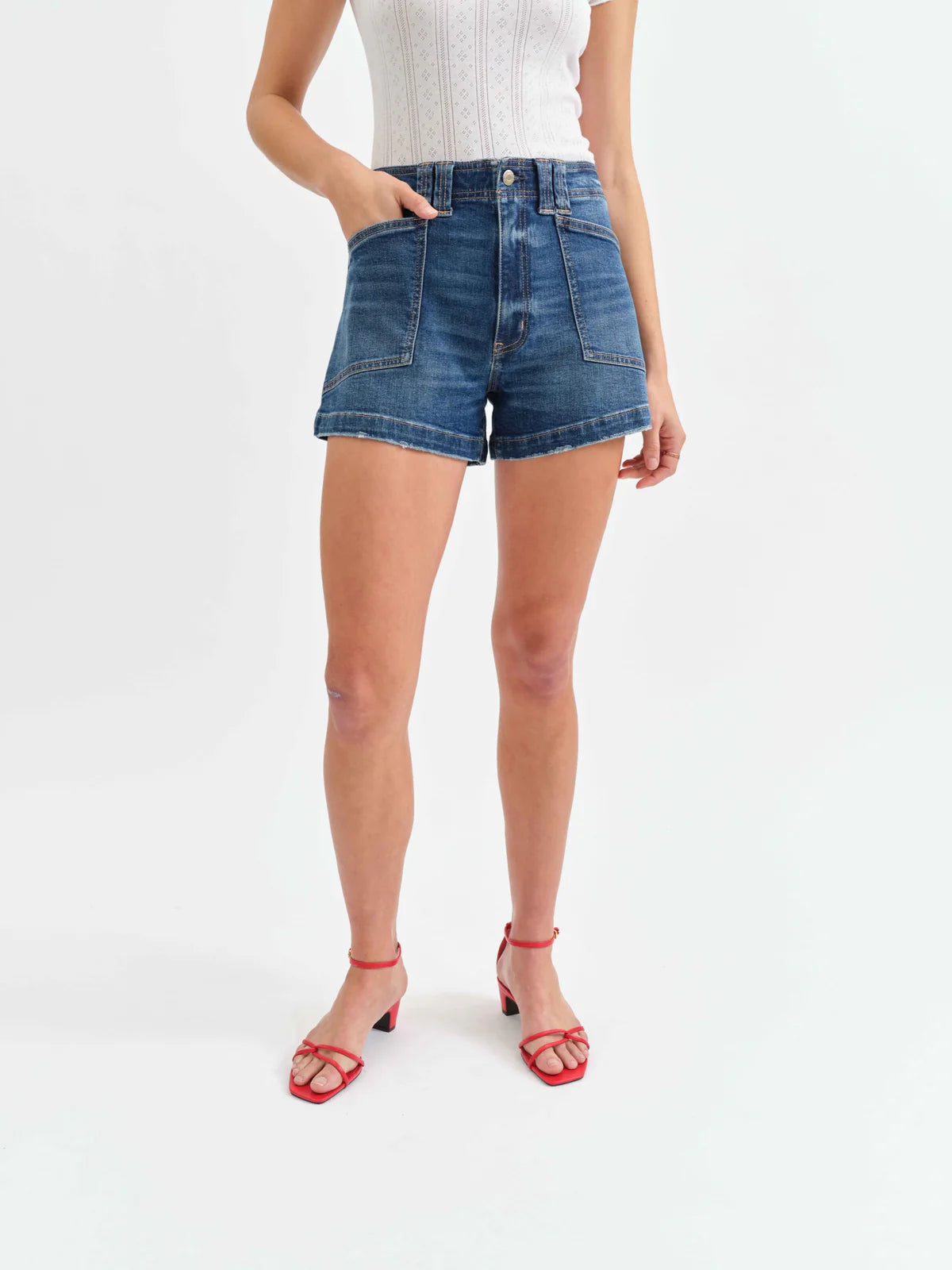 Daze Denim Valley Girl High Rise Short in Manhattan