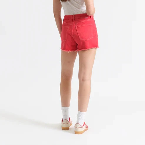 Daze Denim Troublemaker HR Shorts in Chili Pepper