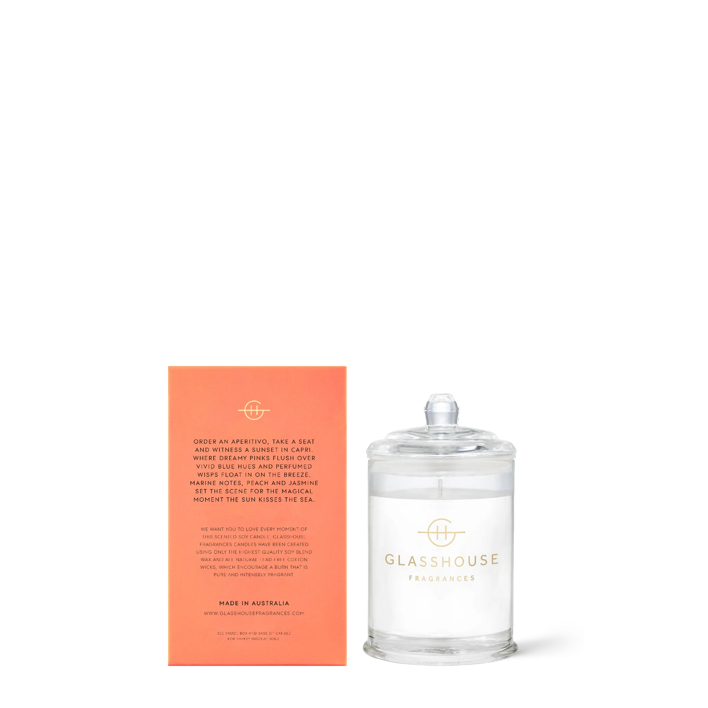 Glasshouse Fragrances Votive Candle in Sunsets in Capri