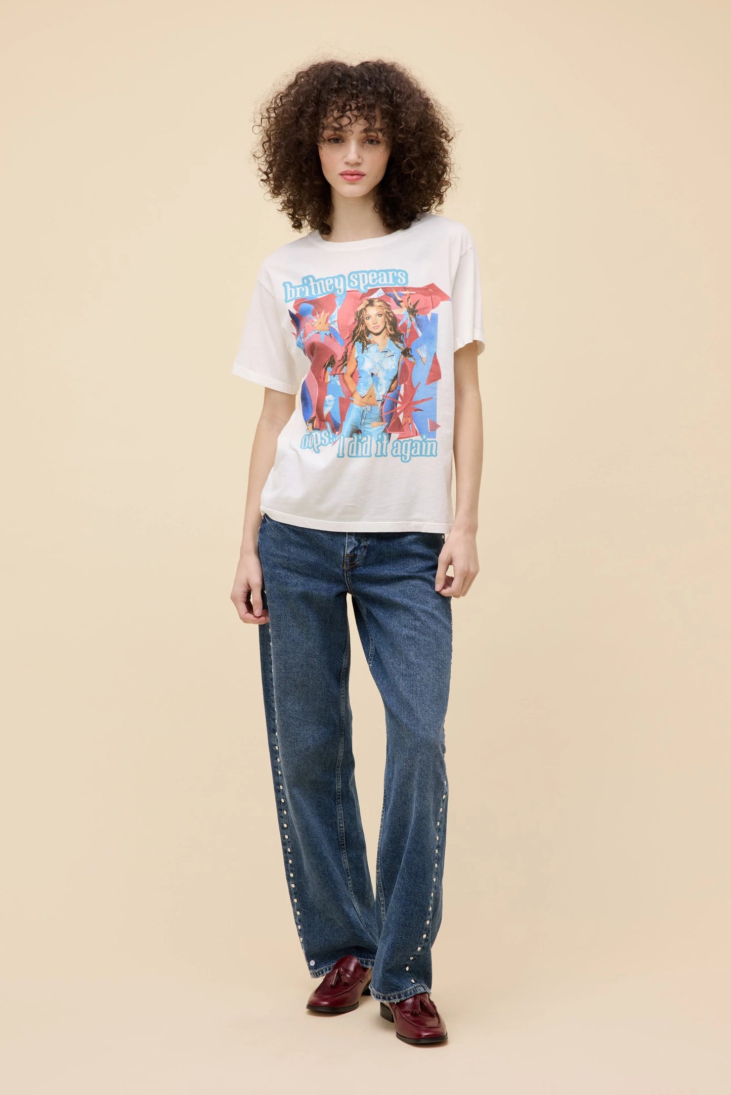 Daydreamer LA Boyfriend Tee in Britney Spears Oops I Did it Again