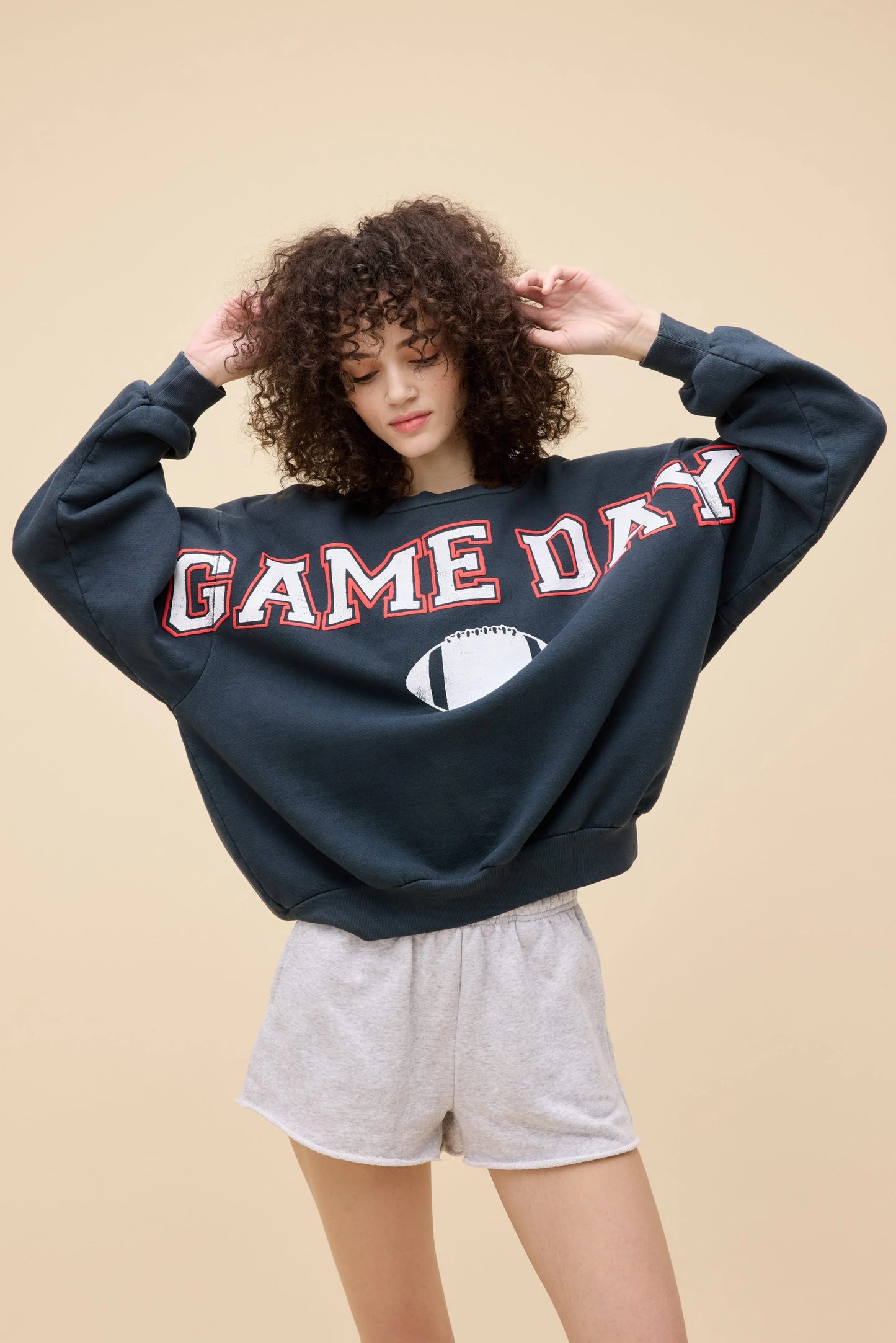Daydreamer LA Gameday Crew Sweatshirt in Vintage Black