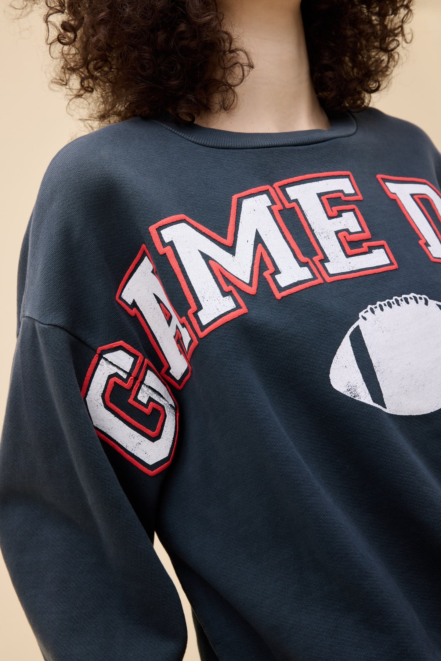 Daydreamer LA Gameday Crew Sweatshirt in Vintage Black