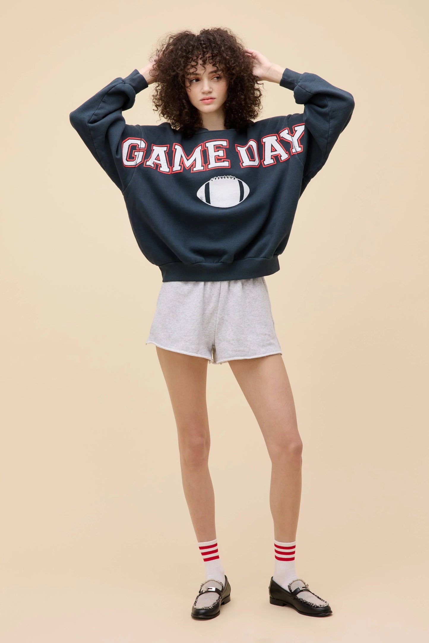 Daydreamer LA Gameday Crew Sweatshirt in Vintage Black