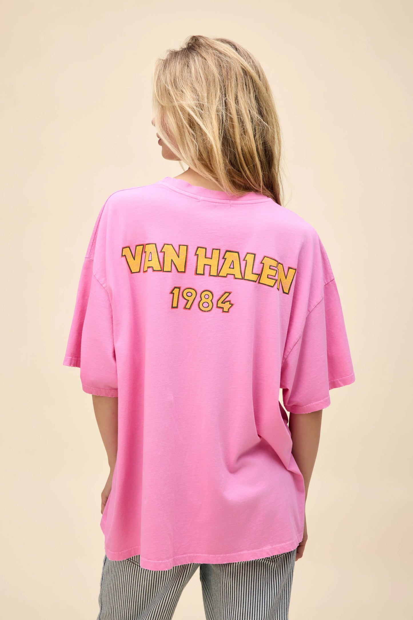 Daydreamer Van Halen Tee in Pink
