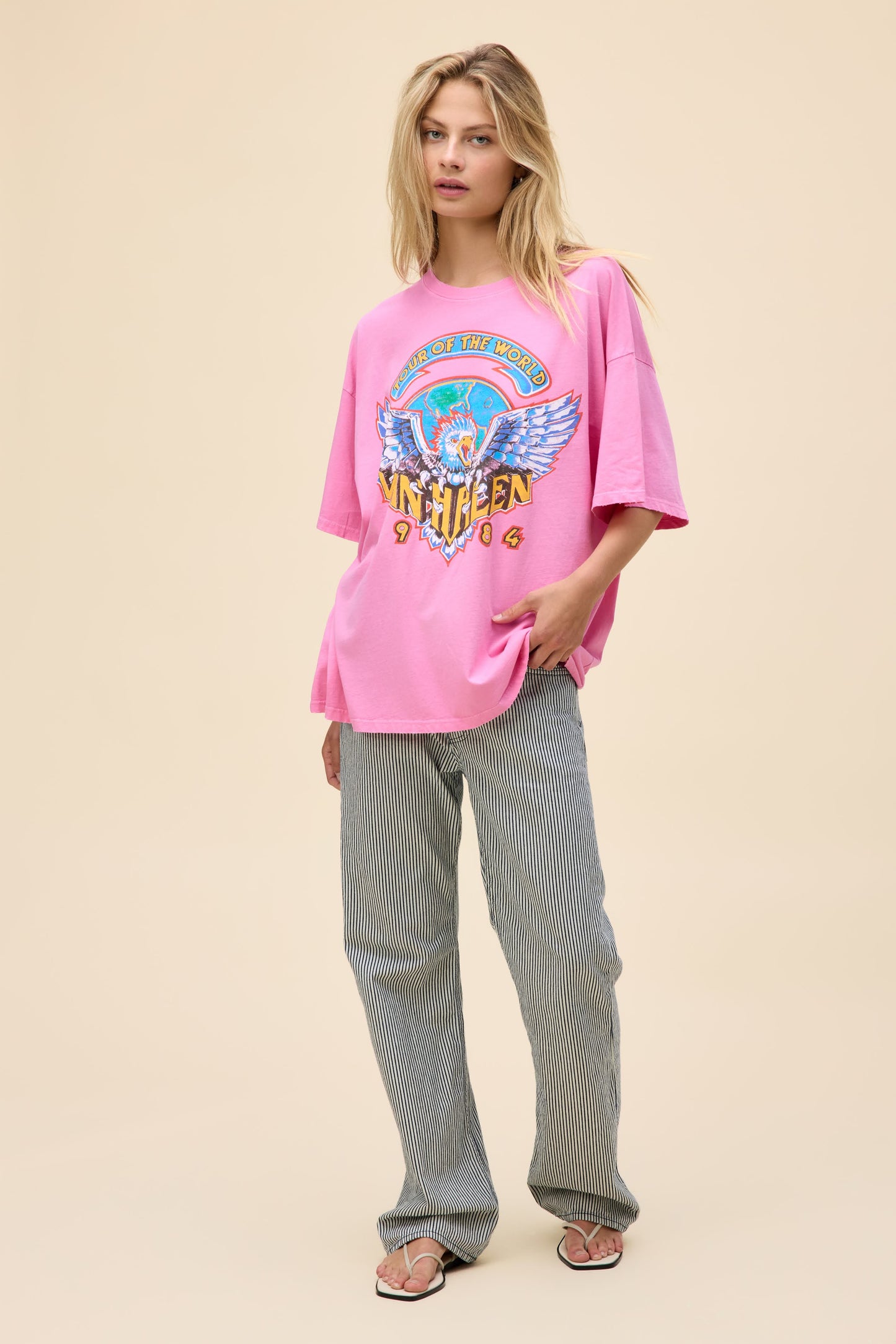 Daydreamer Van Halen Tee in Pink