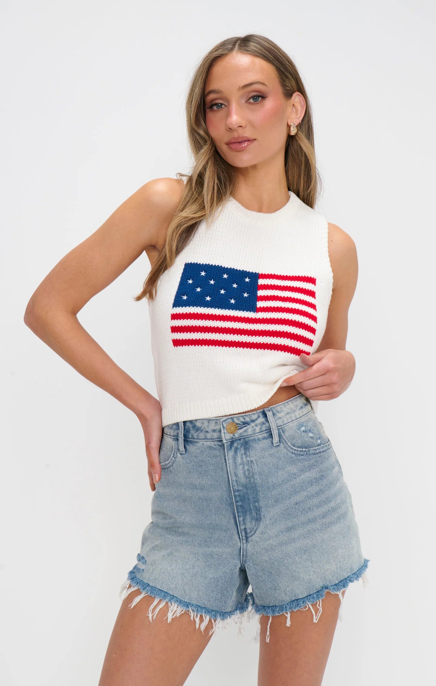 Show Me Your Mumu Milo Tank in Flag Knit