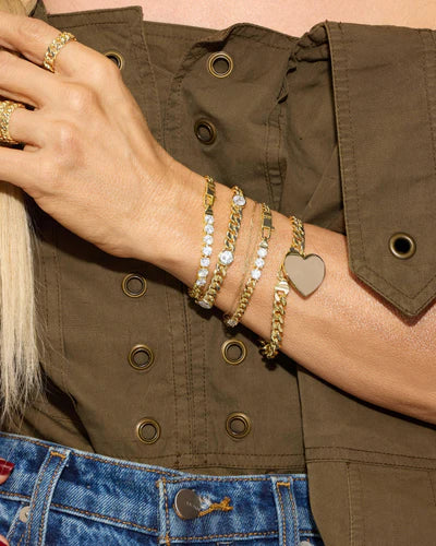 Melinda Maria Baby Julian's Obsessed With Diamonds Bracelet in Gold