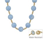 Medium Marble Ball Gold Bead Necklace