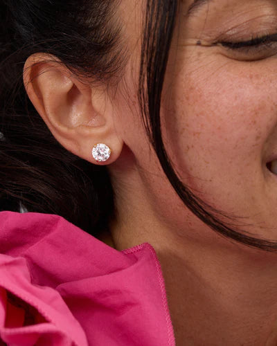Melinda Maria Not Your Basic 8mm Studs in Gold