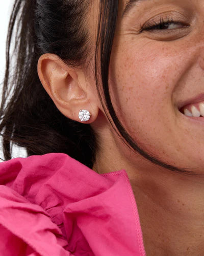 Melinda Maria Not Your Basic 8mm Studs in Silver