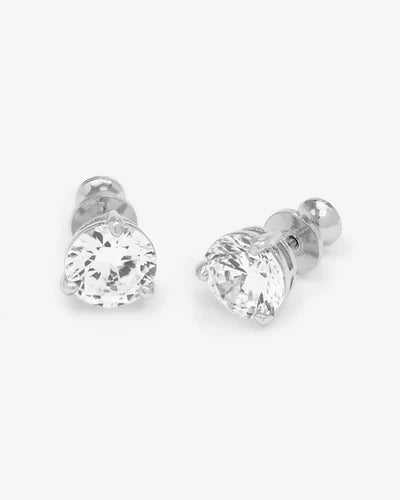 Melinda Maria Not Your Basic 8mm Studs in Silver