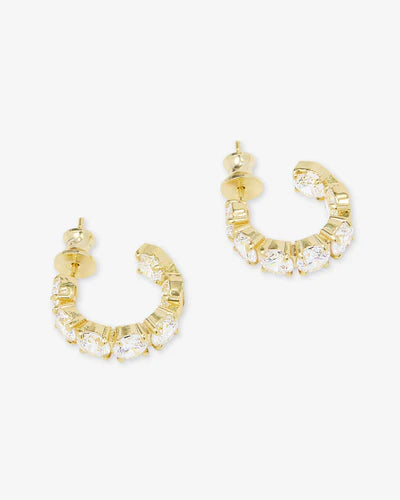 Melinda Maria Oh She Fancy Hoops .75" in Gold