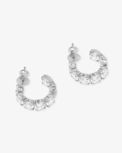 Melinda Maria Oh She Fancy Hoops .75" in Silver
