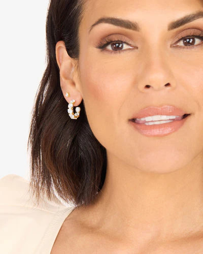 Melinda Maria Oh She Fancy Hoops .75" in Gold