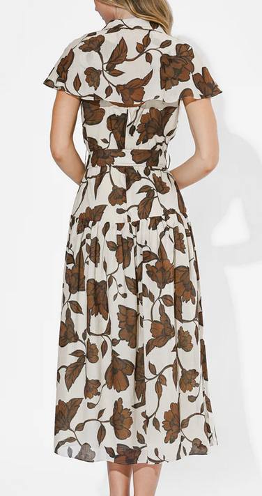 Adelyn Rae Taylor Flowy Wrap Midi Dress