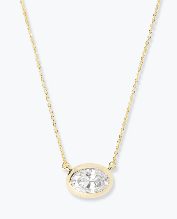 Melinda Maria She's a Boss Drop Necklace in Gold