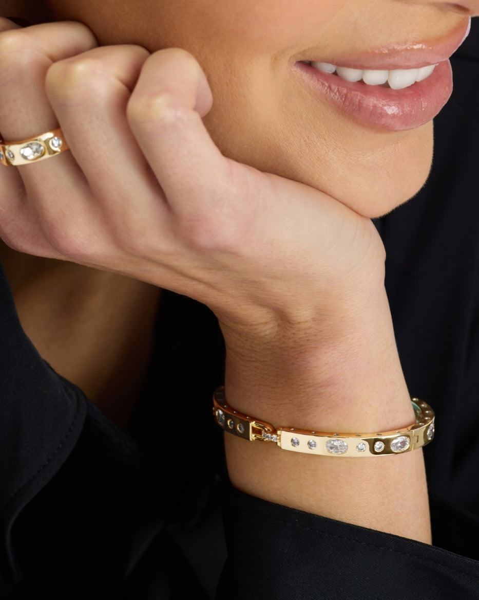 Melinda Maria Ashley Sunset Lock Cuff Gold