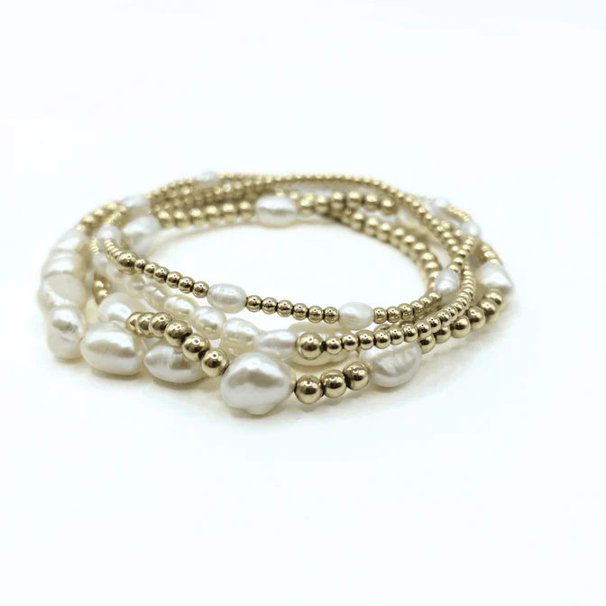 Erin Gray Baroque Rice Pearl Bracelet