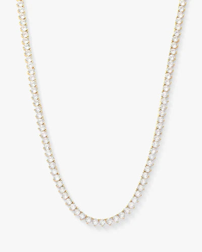 Melinda Maria Not Your Basic Tennis Necklace in Gold