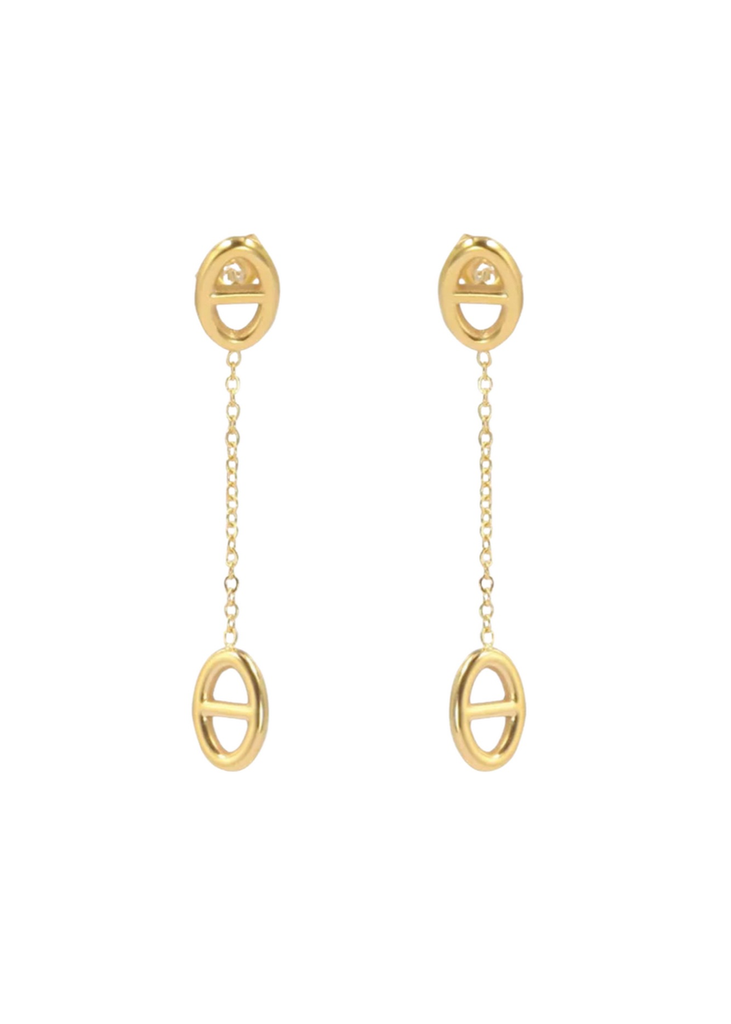 Georgia Chain Link Earrings in Gold