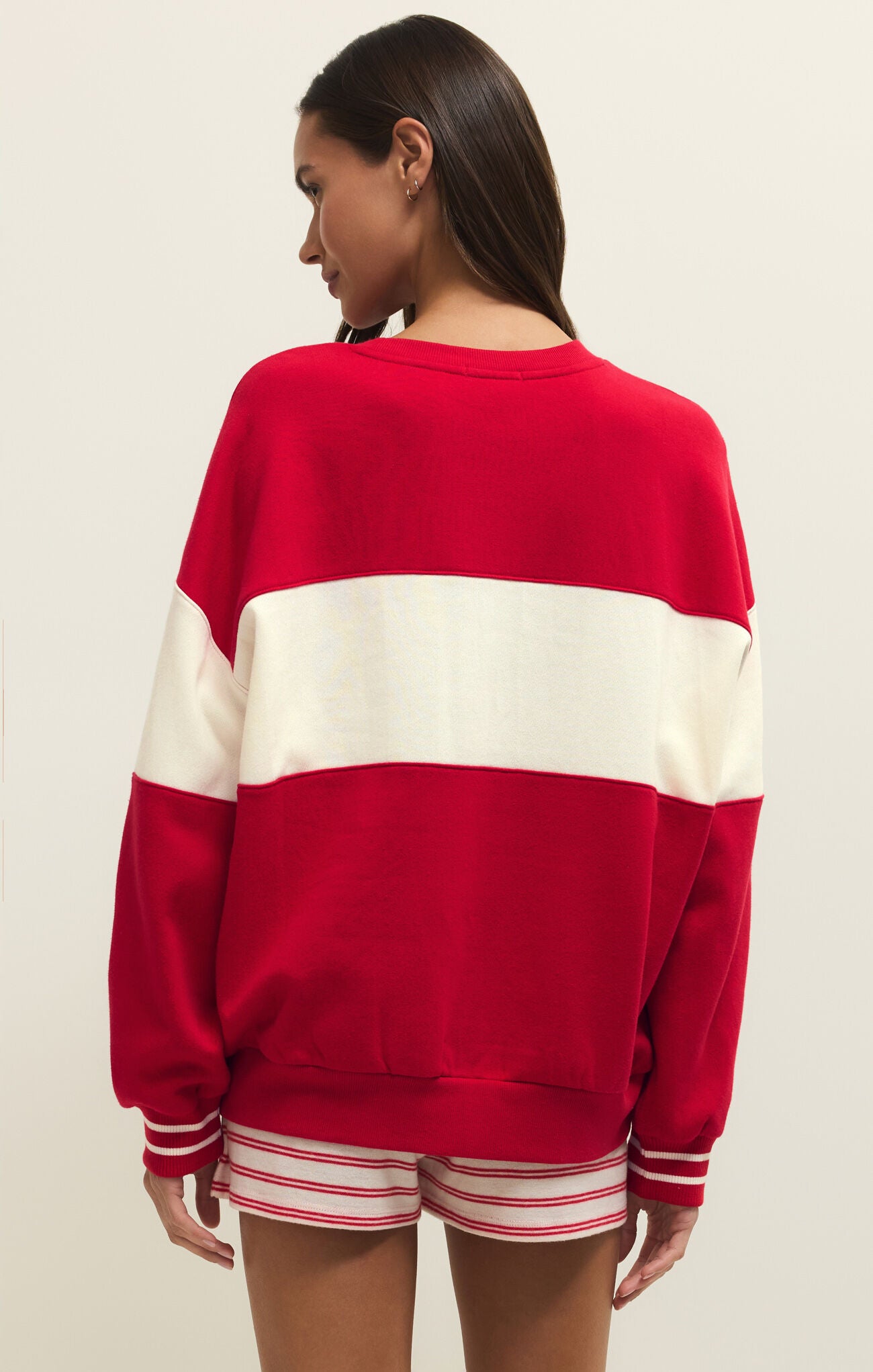 Z Supply Oversized Love Sweatshirt in Red