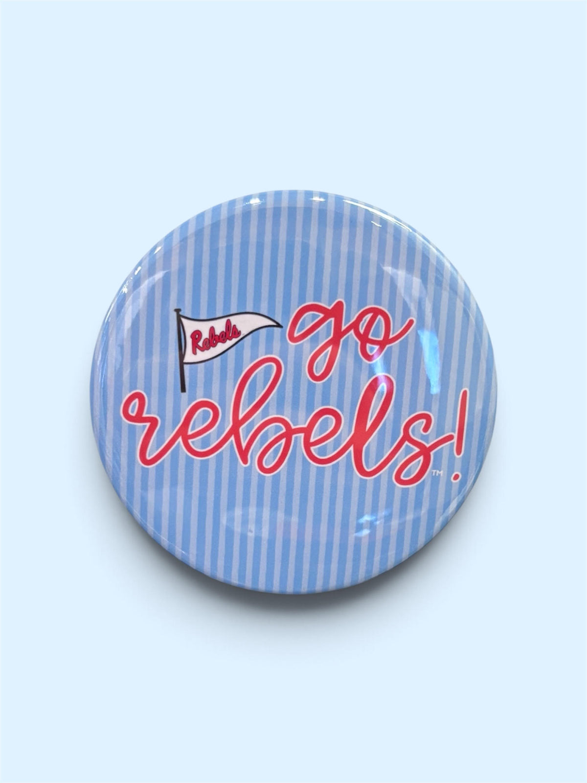 Gameday Button in Go Rebels Pinstripe