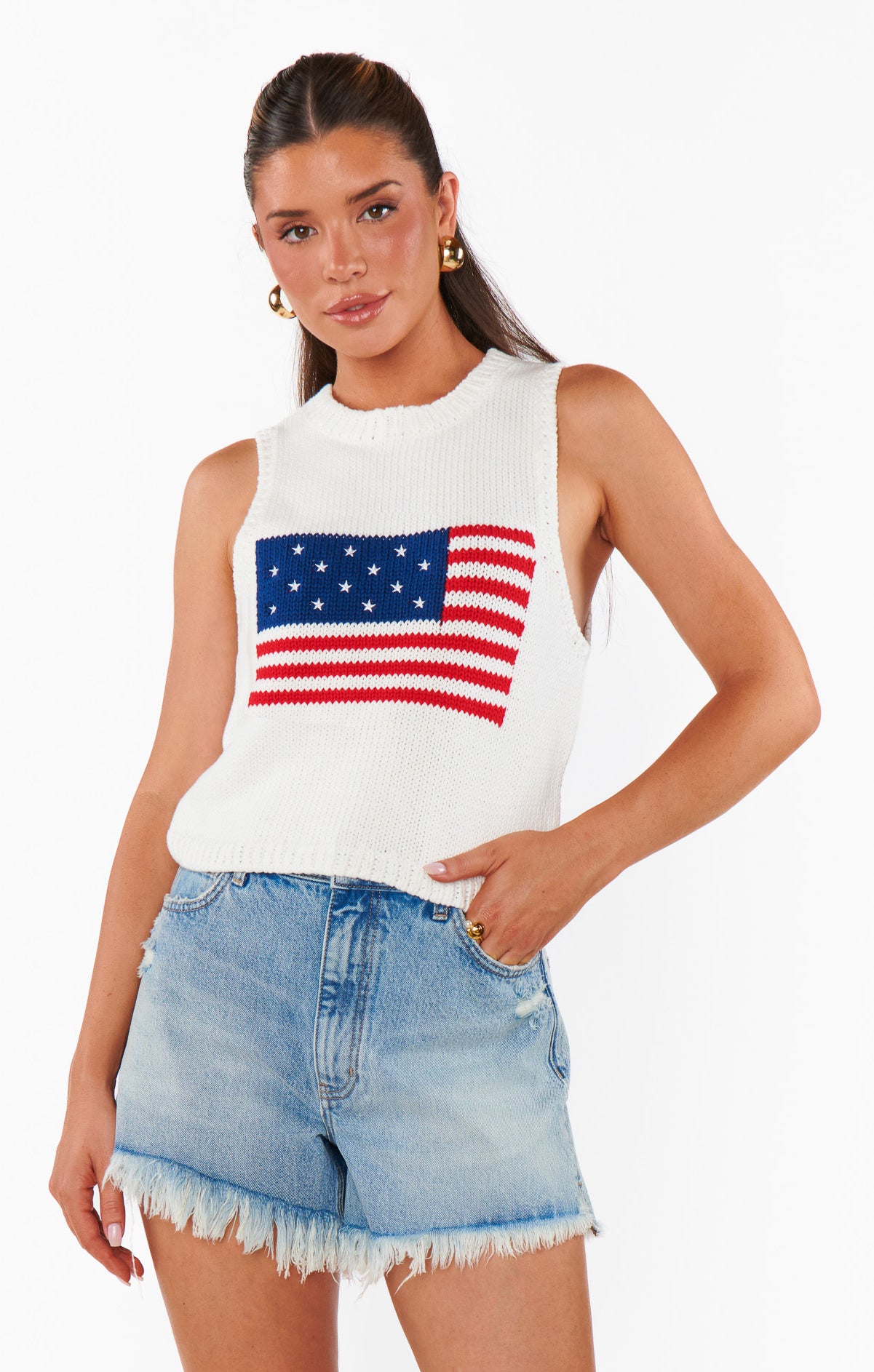Show Me Your Mumu Milo Tank in Flag Knit