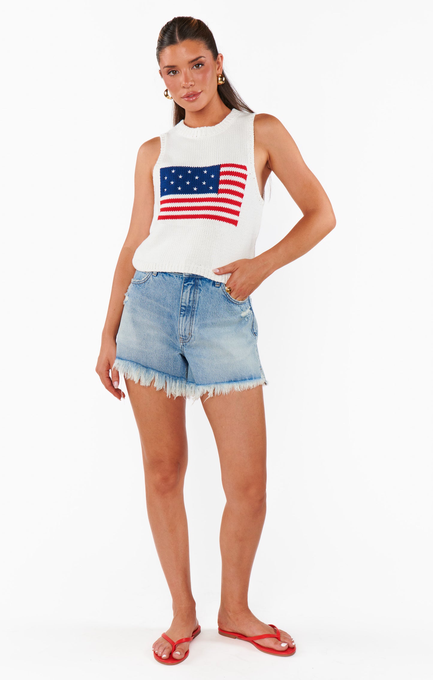 Show Me Your Mumu Milo Tank in Flag Knit