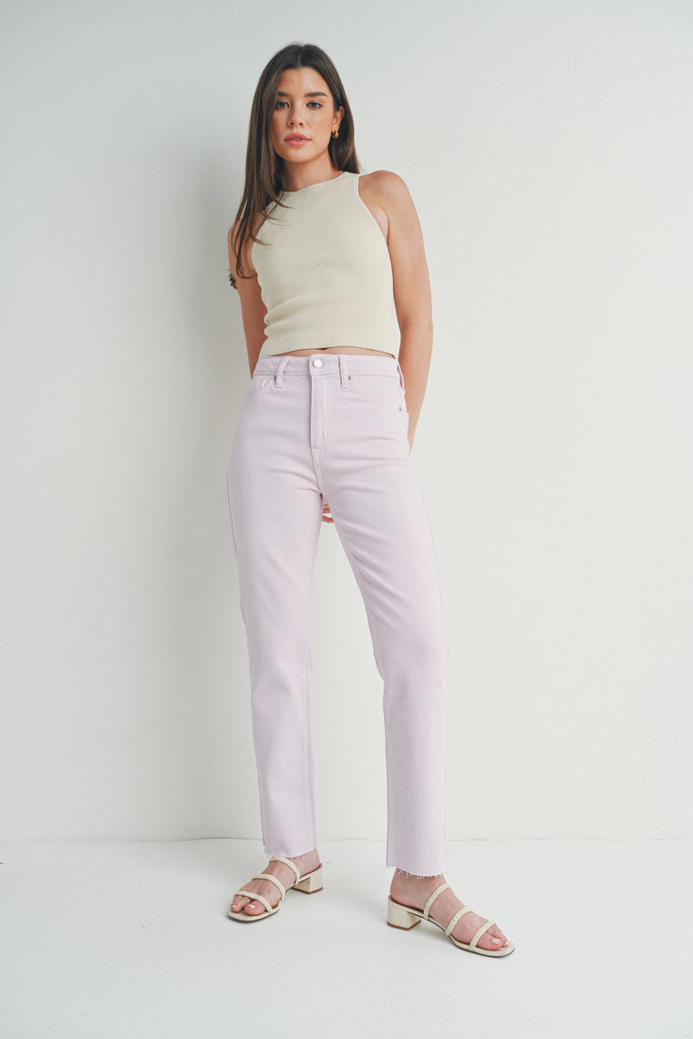 JBD Cut off Cropped Straight in Lavender Haze