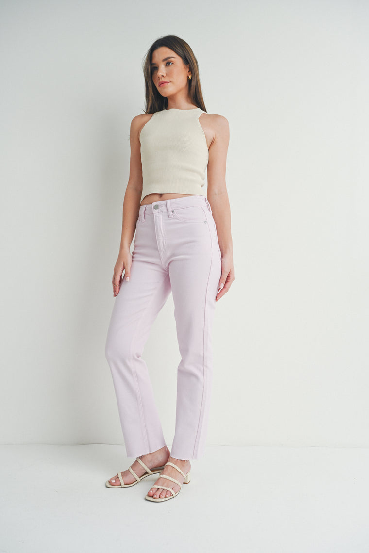 JBD Cut off Cropped Straight in Lavender Haze
