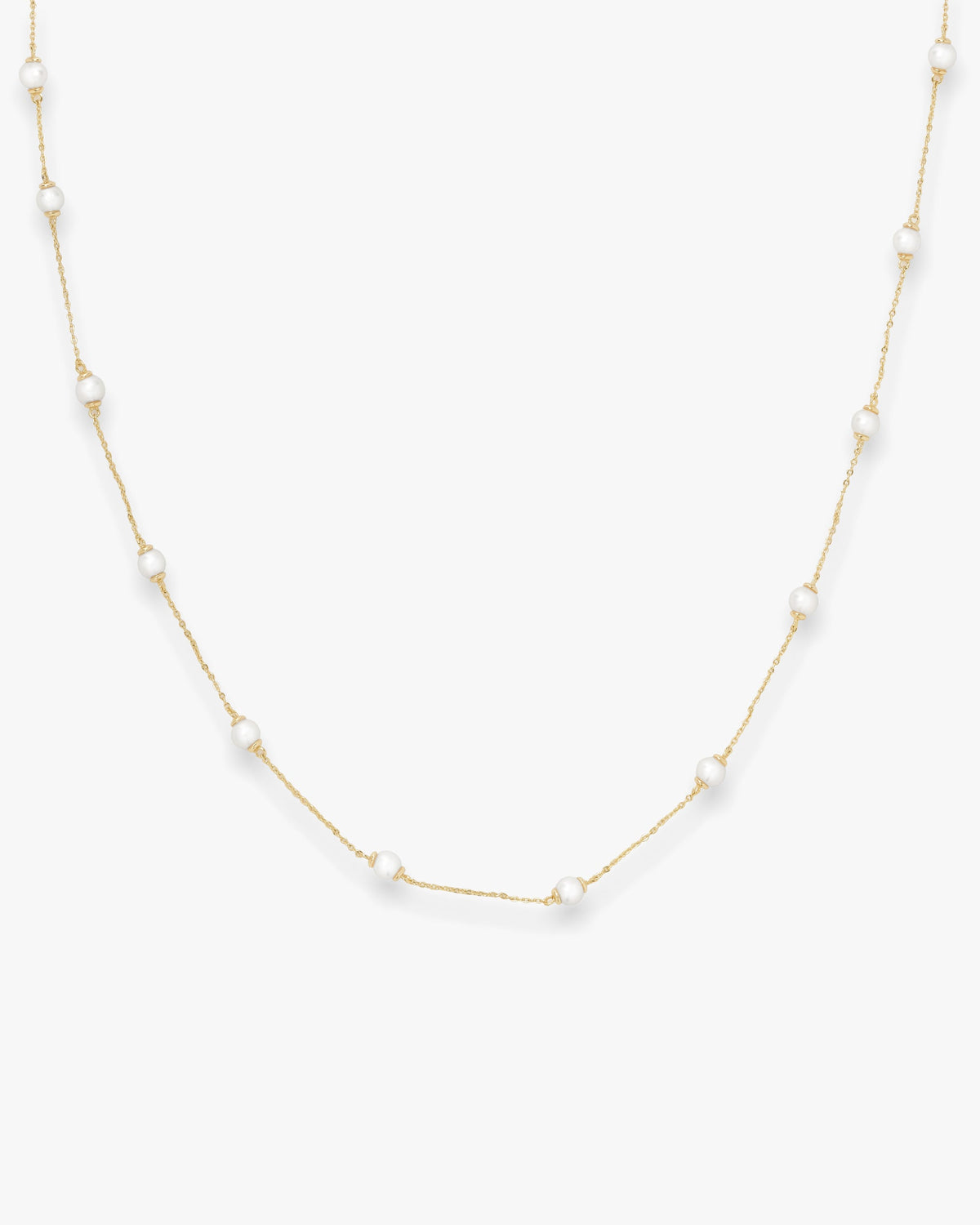 Melinda Maria Perfect Pearl Infitnity Necklace in Gold