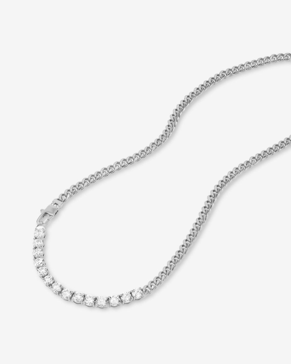 Melinda Maria Baby Julian REALLY Diamonds Necklace in Silver