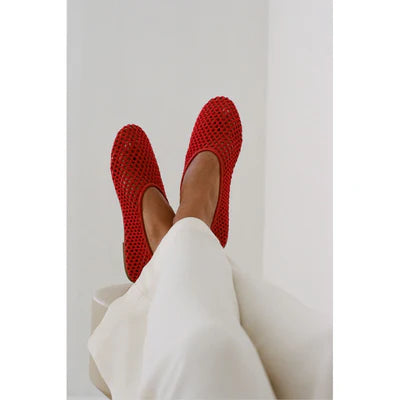 Matisse Marta Woven Flat in Red