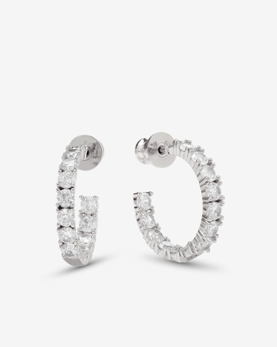 Melinda Maria Heiress Hoops in Silver