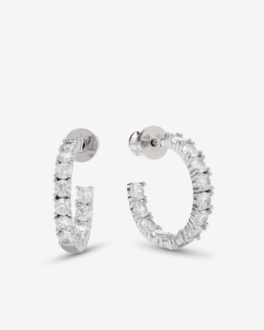 Melinda Maria Heiress Hoops in Silver