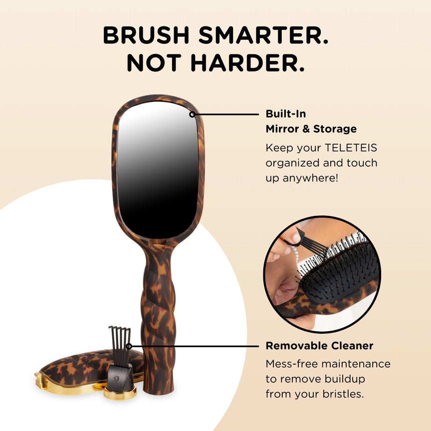 Teleties Detangler Hair Brush in Tortoise