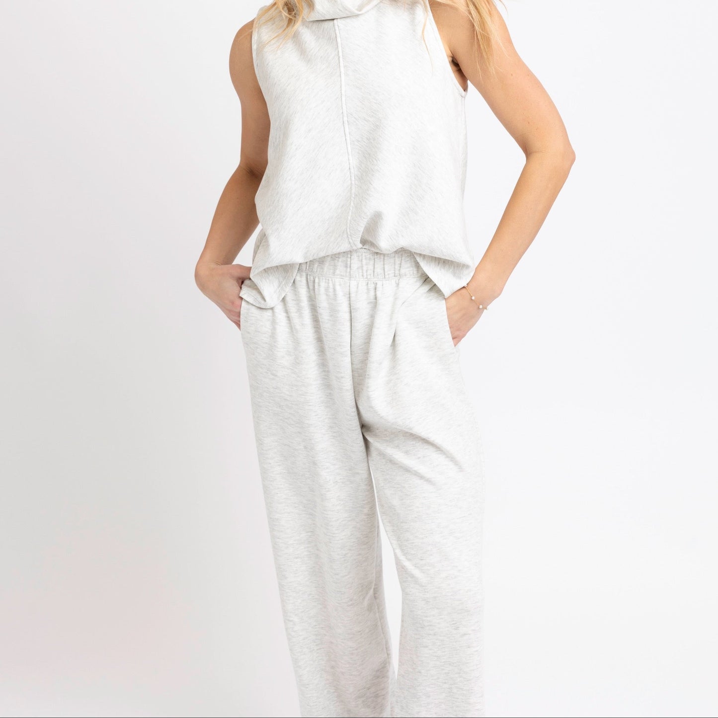 Karlie Scuba Pants in Heather Grey