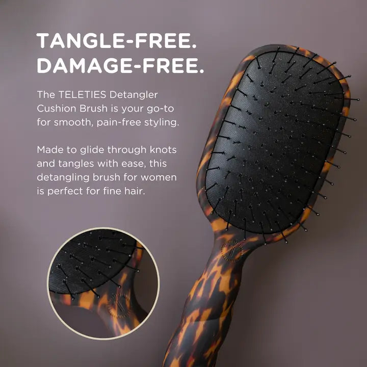 Teleties Detangler Hair Brush in Tortoise